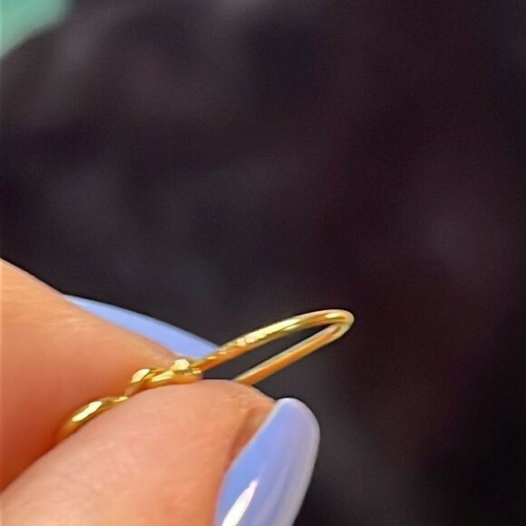 Multi Gemstone, Amethyst, Peridot, Garnet Gold over Silver Dangle Earrings - Picture 8 of 10